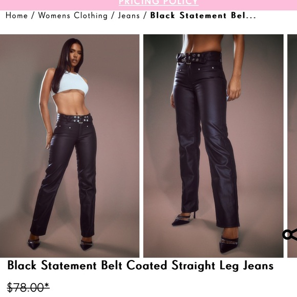 Prettylittlething Leather pants - Picture 3 of 3